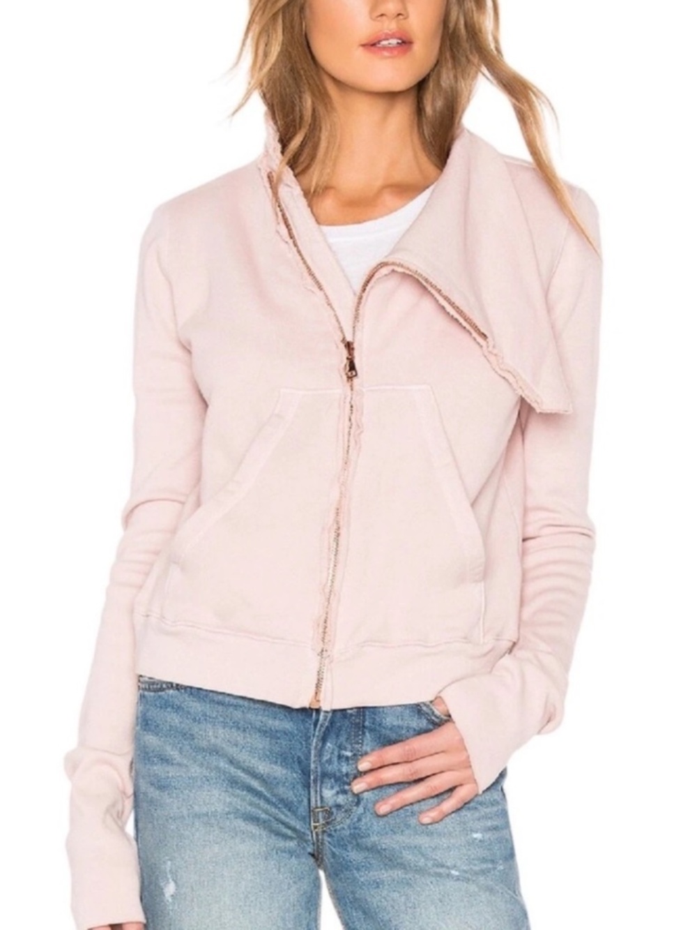 Frank & Eileen Jacket Tee Lab Side Zip Jacket Light Pink Small